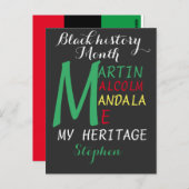 Mein Erbe schwarzes Erbe schwarze Geschichte Monat Postkarte (Vorne/Hinten)