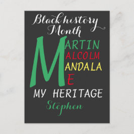 Mein Erbe schwarzes Erbe schwarze Geschichte Monat Postkarte