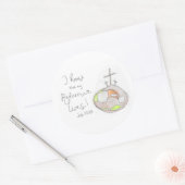 Mein Erlöser lebt Osteraufkleber Runder Aufkleber (Umschlag)