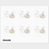 Mein Erlöser lebt Osteraufkleber Runder Aufkleber (Blatt)