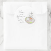 Mein Erlöser lebt Osteraufkleber Runder Aufkleber (Tasche)