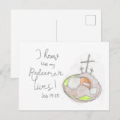 Mein Erlöser lebt Ostern Postkarte (Vorne/Hinten)