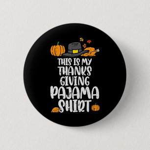 Mein Erntedank Pajama Türkei Tag fällt Männer Frau Button