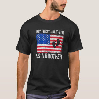 Mein erster 4. Juli als Bruder 2025 USA American F T-Shirt