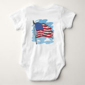 Mein erster 4. Juli American Flag Patriotic Baby Strampler (Rückseite)