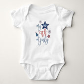Mein erster 4. Juli - Name Baby Bodysuit Baby Strampler (Vorderseite)