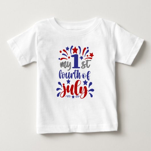 Mein erster Amerikanische Unabhängigkeitstag Neues Baby T-shirt (Vorderseite)