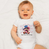 Mein erster Babykarodyanzug am 4. Juli Baby Strampler