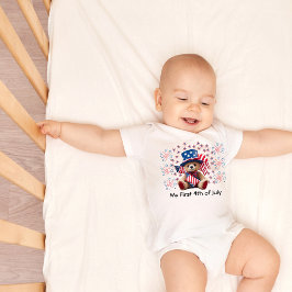 Mein erster Babykarodyanzug am 4. Juli Baby Strampler