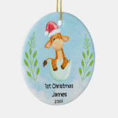 Mein erster Blue Baby Baby Boy Giraffe Keramik Ornament (Rechts)