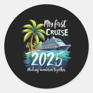 Mein erster Cruise-Vacat 2025 Funny First Cruise Runder Aufkleber