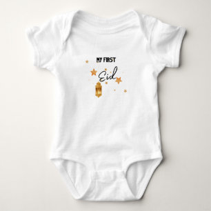 Mein erster Eid Ramadan Moon Islam Baby Bodysuit Strampler