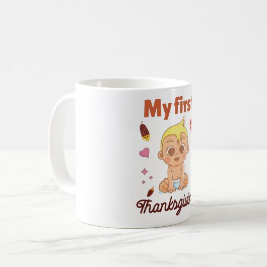 Mein erster Erntedank Kaffeetasse (Vorderseite Links)