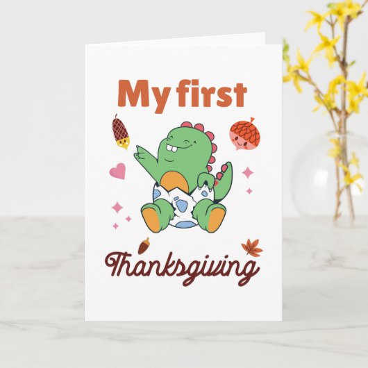 Mein erster Erntedank Karte (Gelbe Blume)