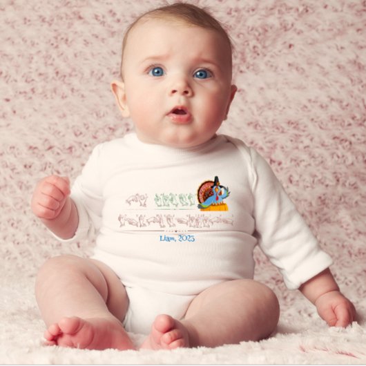 Mein erster Erntedank Name weiß Baby Strampler