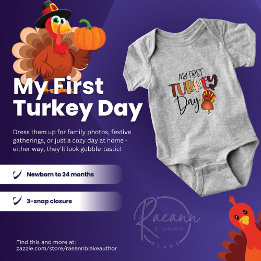 'Mein erster Erntedanktag' Thanksgiving Baby Bodys Strampler