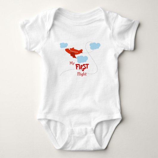 Mein erster Flug Baby Strampler (Vorderseite)