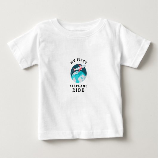 MEIN ERSTER FLUGZEUG BABY T-SHIRT (Vorderseite)