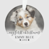 Mein erster Foto für Weihnachten Ornament (Vorderseite)