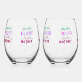 Mein erster Freund ist meine Mutter Weinglas Ohne Stiel (Vorderseite)