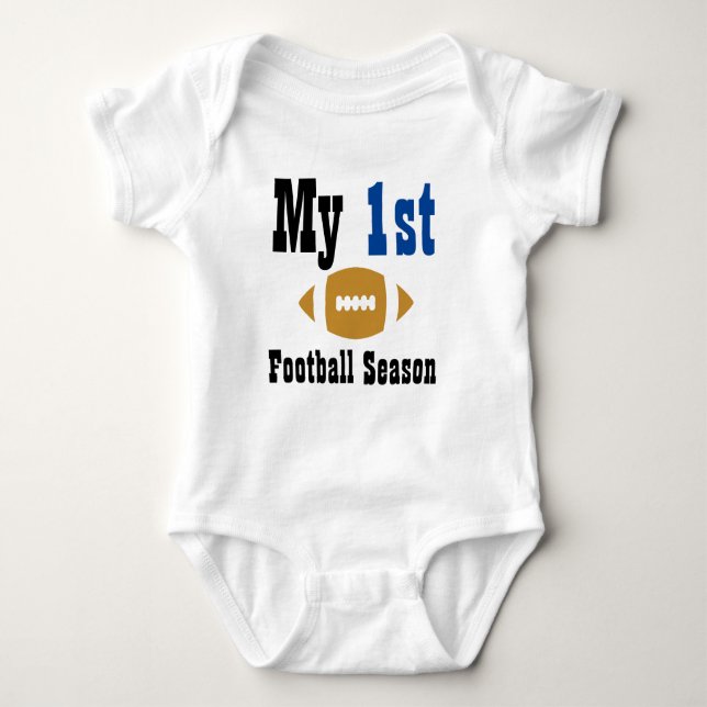 Mein erster Fußballsaison-Baby-Bodysuit Baby Strampler (Vorderseite)
