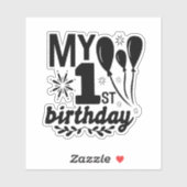 Mein erster Geburtstag! Aufkleber (Blatt)