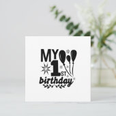 Mein erster Geburtstag! Baby!! Einladung (Stehend Vorderseite)