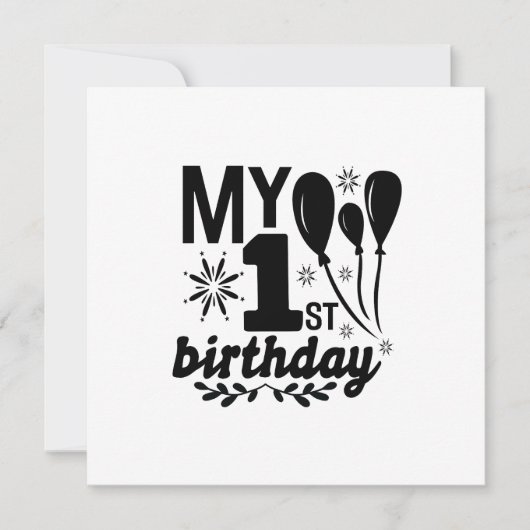 Mein erster Geburtstag! Baby!! Einladung (Vorderseite)