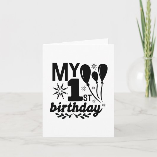 Mein erster Geburtstag! Baby!! Einladungen (Vorderseite)