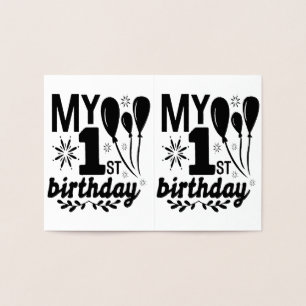 Mein erster Geburtstag! Baby!! Folienkarte
