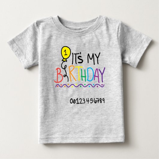 Mein erster Geburtstag Baby T-shirt (Vorderseite)
