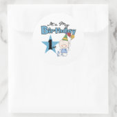 Mein erster Geburtstag Runder Aufkleber (Tasche)