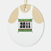 Mein erster Halbmarathon - 2011 Keramik Ornament (Links)