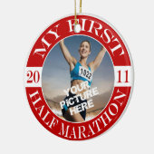 Mein erster Halbmarathon - 2011 Keramik Ornament (Links)