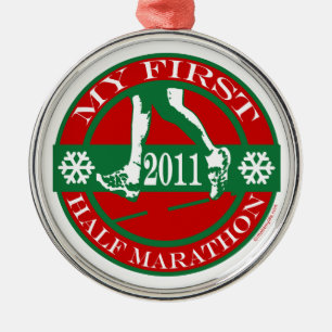 Mein erster Halbmarathon - 2011 Silbernes Ornament