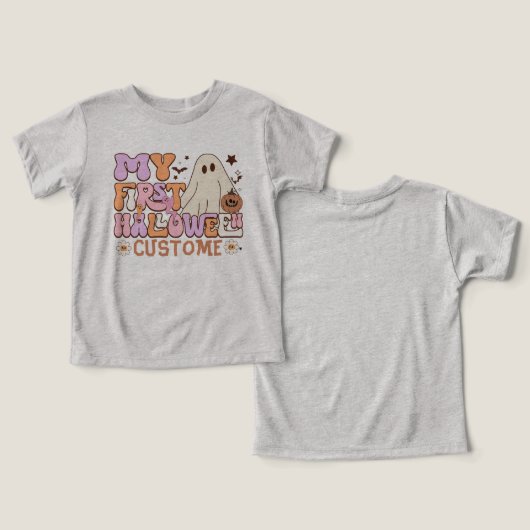 Mein erster Halloween Custome Pumpkin Ghost Groovy (Design Vorderseite & Rückseite)