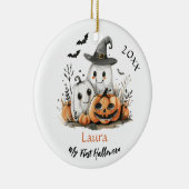 Mein erster Halloween-Niedlicher Ghost-Pumpkin-Bab Keramik Ornament (Rechts)