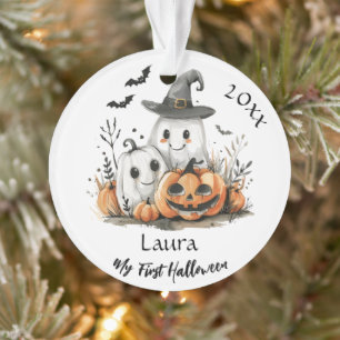 Mein erster Halloween-Niedlicher Ghost-Pumpkin-Bab Ornament