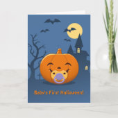 Mein erster Halloween-Schnuller Pumpkin Karte (Vorderseite)