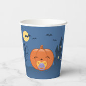 Mein erster Halloween-Schnuller Pumpkin Pappbecher (Rückseite)