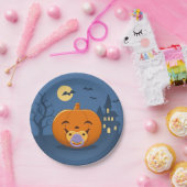 Mein erster Halloween-Schnuller Pumpkin Pappteller (Party)