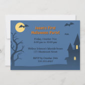 Mein erster Halloween-Schnuller Pumpkin-Party Einladung (Rückseite)