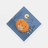 Mein erster Halloween-Schnuller Pumpkin Serviette (Ecke)