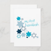 Mein erster Hanukka Dankeskarte (Vorne/Hinten)