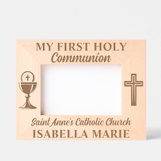 Mein erster heiliger Kommunion-Individuelle Name Geätzte Rahmen (Vorderseite)
