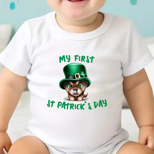 Mein erster Hund am St. Patrick's Day Puppy Hund L Baby Strampler