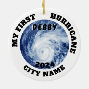 Mein erster Hurrikan Debby Custom Florida City Nam Keramik Ornament