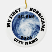 Mein erster Hurrikan Helene Custom City Name Keramik Ornament (Vorne)