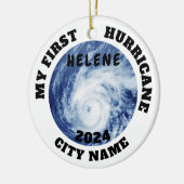 Mein erster Hurrikan Helene Custom City Name Keramik Ornament (Links)