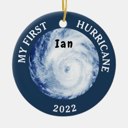 Mein erster Hurrikan Ian 2022 Keramik Ornament (Vorne)